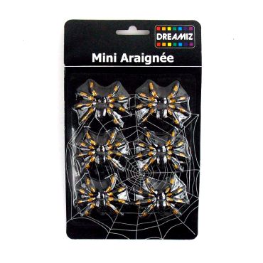 Lot de 6 décorations araignée dorée Lot de 6 décorations araignée dorée