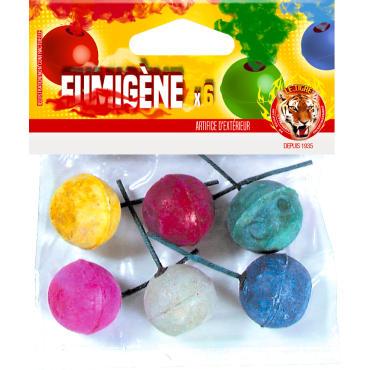 Artifices Ludiques - Sachet de 6 Boules de Fumigènes | jourdefete.com Artifices Ludiques - Sachet de 6 Boules de Fumigènes | jourdefete.com