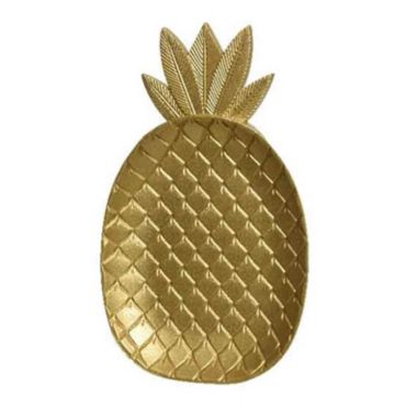 Assiette decoration ananas - Or | jourdefete.com Assiette decoration ananas - Or | jourdefete.com