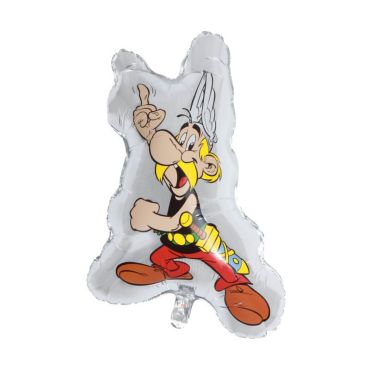 Ballon aluminium Astérix en grand format avec bras levé | jourdefete.com