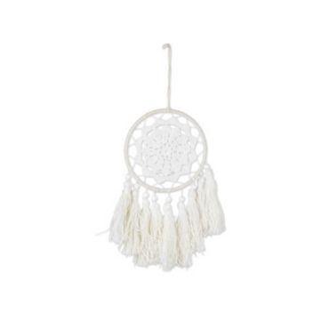 Attrape rêves Macramé et Pompons Blanc|JOURDEFETE.COM Attrape rêves Macramé et Pompons Blanc|JOURDEFETE.COM
