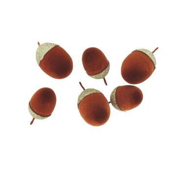 6 glands en velours ambré et paillettes dorées pour une ambiance automnale | jourdefete.com 6 glands en velours ambré et paillettes dorées pour une ambiance automnale | jourdefete.com