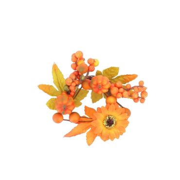 Rond de serviette décoratif automne orange et vert avec citrouilles et feuilles | jourdefete.com Rond de serviette décoratif automne orange et vert avec citrouilles et feuilles | jourdefete.com