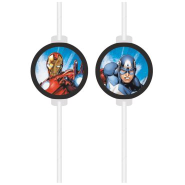 Pailles Avengers avec médaillons Iron Man et Captain America pour anniversaire enfant | jourdefete.com Pailles Avengers avec médaillons Iron Man et Captain America pour anniversaire enfant | jourdefete.com