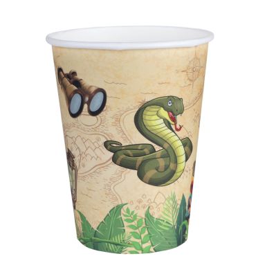 Gobelets en carton Aventurier avec carte au trésor et serpent | jourdefete.com Gobelets en carton Aventurier avec carte au trésor et serpent | jourdefete.com