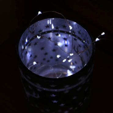 Micro Guirlande Electrique LED  - Fil d'Argent - Blanc Froid