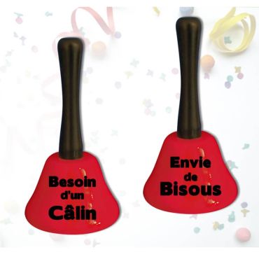 Cloche Rouge Message coquin - Texte au choix Cloche Rouge Message coquin - Texte au choix