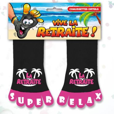 Chaussettes à orteil - Vive la retraite Chaussettes à orteil - Vive la retraite