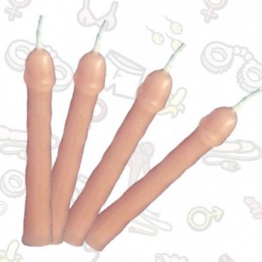 Sachet de 6 bougies bouts-zizi Sachet de 6 bougies bouts-zizi