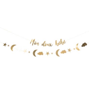 guirlande mon doux bebe couleur or guirlande mon doux bebe couleur or