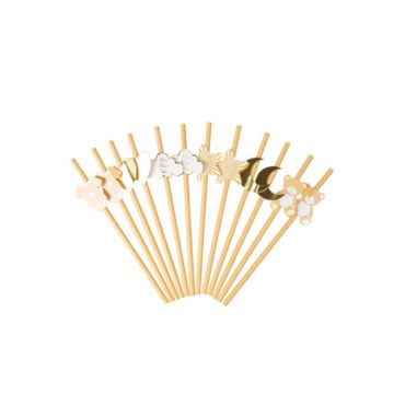 12 pailles médaillon en carton - Collection Baby Nude 12 pailles médaillon en carton - Collection Baby Nude