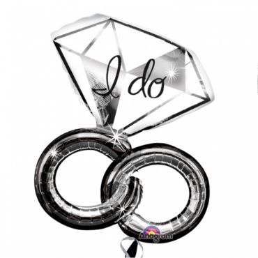 Ballon Métallique Hélium - Alliances de Mariage - Argent | jourdefete.com Ballon Métallique Hélium - Alliances de Mariage - Argent | jourdefete.com