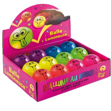 Balle lumineuse mister fluo s'allume au rebond Balle lumineuse mister fluo s'allume au rebond
