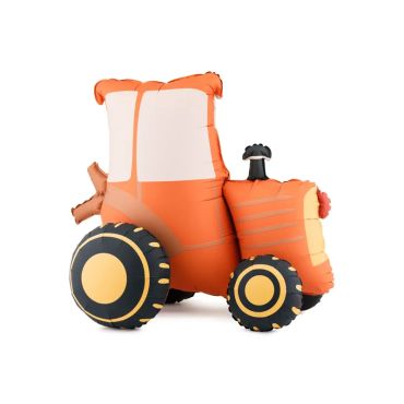 Ballon en aluminium en forme de gros tracteur agricole orange avec des roues noires et jaunes | jourdefete.com Ballon en aluminium en forme de gros tracteur agricole orange avec des roues noires et jaunes | jourdefete.com