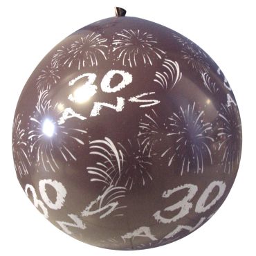 Ballon de Baudruche Géant "30 ans" 1 mètre - Coloris au choix Ballon de Baudruche Géant "30 ans" 1 mètre - Coloris au choix