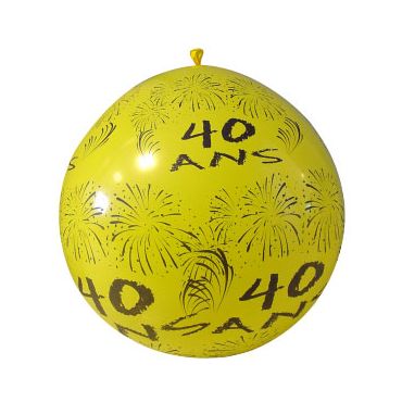 Ballon de Baudruche Géant "40 ans" 1 mètre - Coloris au choix Ballon de Baudruche Géant "40 ans" 1 mètre - Coloris au choix