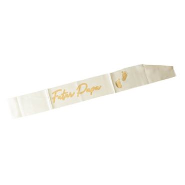 Echarpe Gender Reveal en satin - Collection Baby Nude - Modèle Papa