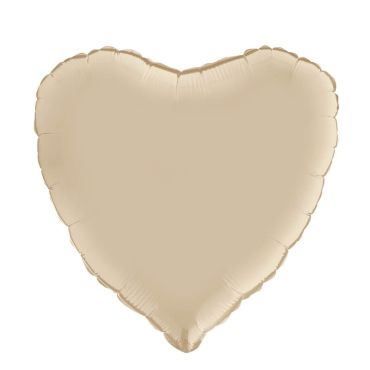 Ballon Hélium Cœur Satiné 46 cm - couleur crème Ballon Hélium Cœur Satiné 46 cm - couleur crème