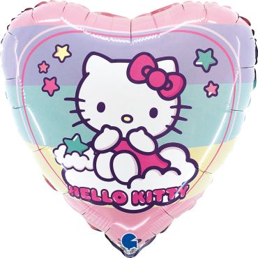 Ballon cœur Hello Kitty rainbow 18 pouces avec décoration pastel et étoiles | jourdefete.com Ballon cœur Hello Kitty rainbow 18 pouces avec décoration pastel et étoiles | jourdefete.com