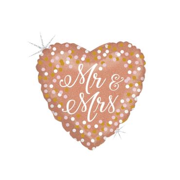 ballon cœur rose gold Mr et Mrs ballon cœur rose gold Mr et Mrs