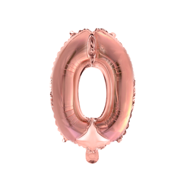 Ballon chiffre 0 rose gold 35 cm pour décoration festive | jourdefete.com Ballon chiffre 0 rose gold 35 cm pour décoration festive | jourdefete.com