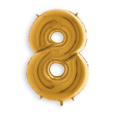 Ballon en aluminium métallisé Or - 102 cm - Chiffre 8 | jourdefete.com Ballon en aluminium métallisé Or - 102 cm - Chiffre 8 | jourdefete.com