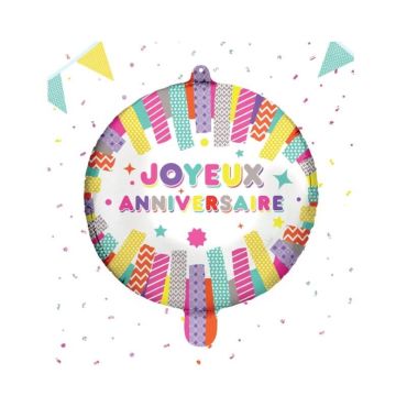 ballon en aluminium joyeux anniversaire de 40/45 cm | jourdefete.com ballon en aluminium joyeux anniversaire de 40/45 cm | jourdefete.com
