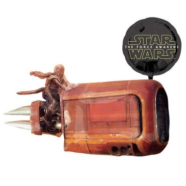 Ballon Hélium Star Wars® VII - Rey et son Vaisseau Ballon Hélium Star Wars® VII - Rey et son Vaisseau
