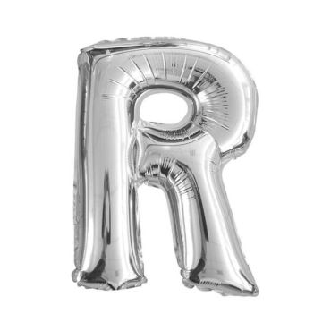 Ballon métallique argenté - Lettre "R" Ballon métallique argenté - Lettre "R"