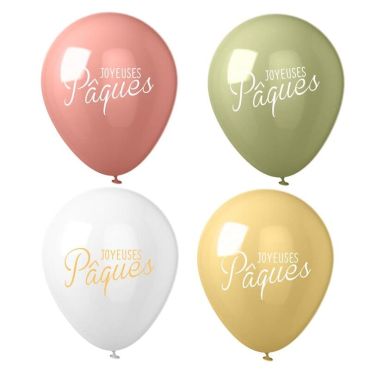 Sachet de 8 ballons - Joyeuses Pâques | jourdefete.com Sachet de 8 ballons - Joyeuses Pâques | jourdefete.com