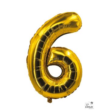 Ballon chiffre "6" doré métallisé de 85 cm, idéal pour les fêtes et anniversaires | jourdefete.com Ballon chiffre "6" doré métallisé de 85 cm, idéal pour les fêtes et anniversaires | jourdefete.com