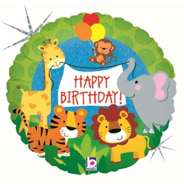 ballon aluminium holographique rond animaux de 46 cm | jourdefete.com ballon aluminium holographique rond animaux de 46 cm | jourdefete.com