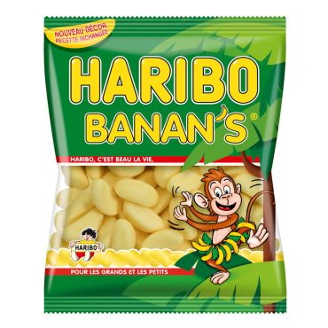 Bonbons Haribo Banan’s jaunes au goût de banane | jourdefete.com