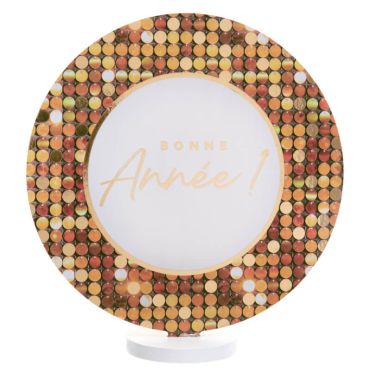 Décoration ronde Bonne Année Disco dorée pour Nouvel An | jourdefete.com Décoration ronde Bonne Année Disco dorée pour Nouvel An | jourdefete.com