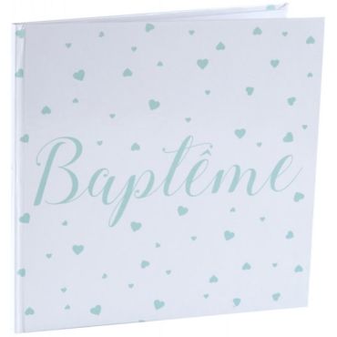 Livre d'Or Baptême - Vert Menthe | jourdefete.com Livre d'Or Baptême - Vert Menthe | jourdefete.com