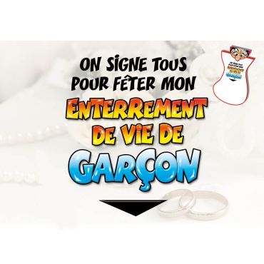 Bavoir à dédicacer pour enterrement de vie de garçon Bavoir à dédicacer pour enterrement de vie de garçon
