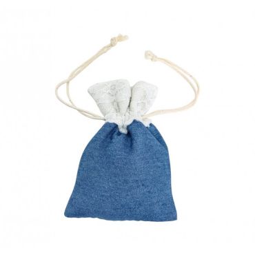 Lot de 4 pochons jean en toile - 8 x 10 cm - Clair | jourdefete.com Lot de 4 pochons jean en toile - 8 x 10 cm - Clair | jourdefete.com