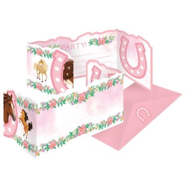 8 invitations avec enveloppes beaux chevaux | jourdefete.com 8 invitations avec enveloppes beaux chevaux | jourdefete.com