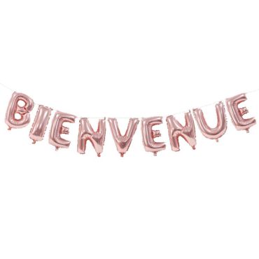 Guirlande en Ballons "Bienvenue" - Rose | jourdefete.com Guirlande en Ballons "Bienvenue" - Rose | jourdefete.com