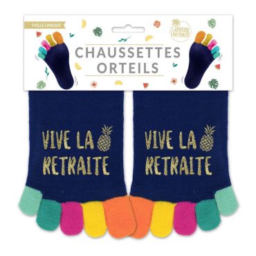 Une paire de chaussettes à orteils pour un départ à la retraite | jourdefete.com Une paire de chaussettes à orteils pour un départ à la retraite | jourdefete.com