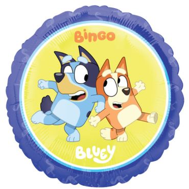 Ballon rond Bluey et Bingo 43 cm pour anniversaire enfant | jourdefete.com