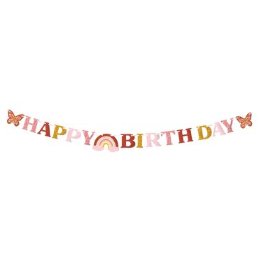 Guirlande anniversaire "Happy Birthday" style bohème | jourdefete.com Guirlande anniversaire "Happy Birthday" style bohème | jourdefete.com