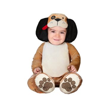 Bébé déguisé en petit chien marron avec capuche et coussinets aux pieds | jourdefete.com Bébé déguisé en petit chien marron avec capuche et coussinets aux pieds | jourdefete.com