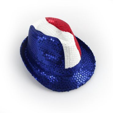 Chapeau Borsalino de Supporter Tricolore - France Chapeau Borsalino de Supporter Tricolore - France