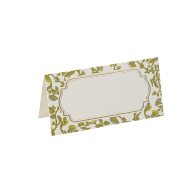 Marque-places Botanica Verde avec motifs floraux et cadre doré | jourdefete.com Marque-places Botanica Verde avec motifs floraux et cadre doré | jourdefete.com