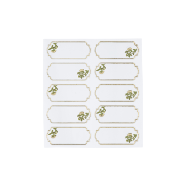 Stickers marque-verres de la collection Botanica Verde avec motifs floraux pistache et dorés | jourdefete.com Stickers marque-verres de la collection Botanica Verde avec motifs floraux pistache et dorés | jourdefete.com