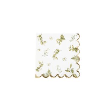 16 serviettes en papier de la collection botanique vert et or 16 serviettes en papier de la collection botanique vert et or