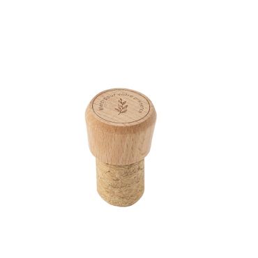 Bouchon en liège et bois merci pour votre présence cadeau invité mariage | jourdefete.com