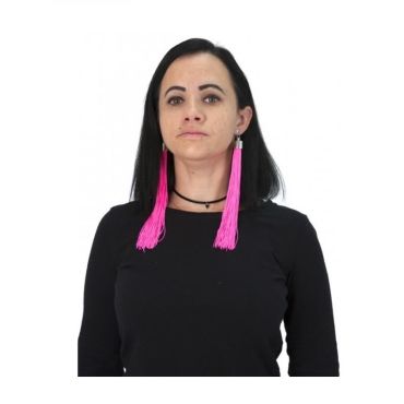 Boucles d'Oreilles Franges - Rose Boucles d'Oreilles Franges - Rose