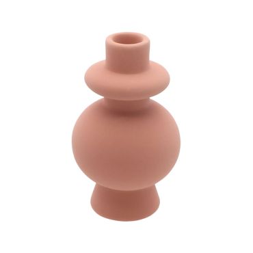 bougeoir pour bougie flambeau en céramique de couleur terracotta 8.5 x 15.7 cm bougeoir pour bougie flambeau en céramique de couleur terracotta 8.5 x 15.7 cm